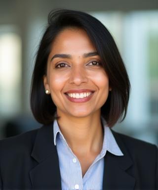 Photo of Meera Sharma, Head of Strategy at Fluxionary Matrix